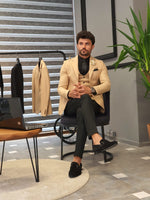 Load image into Gallery viewer, Forenzax  Beige Slim Fit Suit-baagr.myshopify.com-suit-BOJONI
