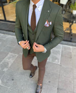 Load image into Gallery viewer, Roma Khaki Slim Fit Suit-baagr.myshopify.com-3-BOJONI
