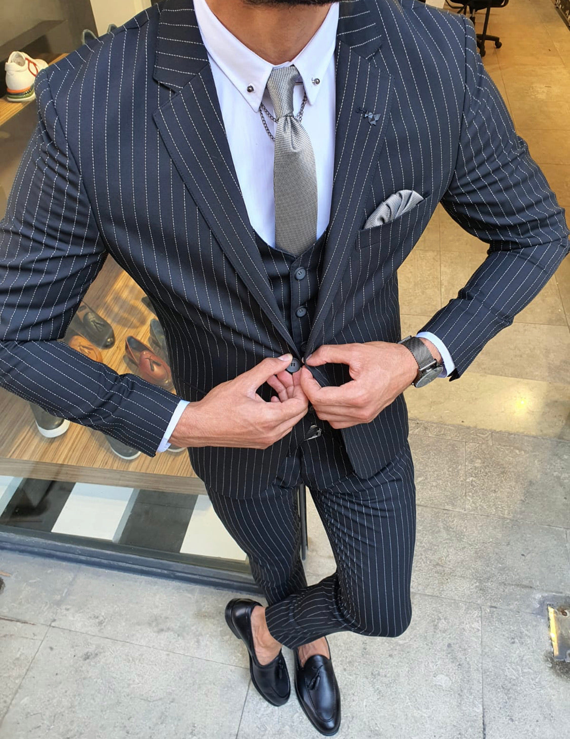 Forenzax Black Classic Slim Fit Suit