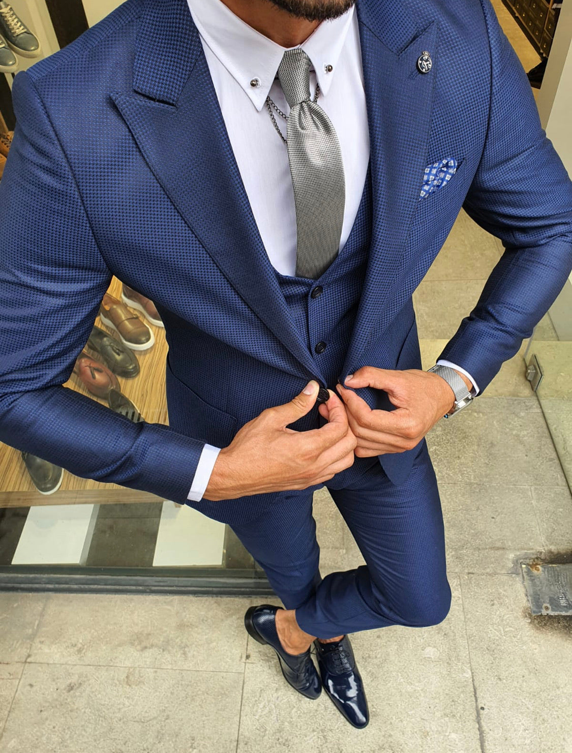 Montgomery Sax Slim Fit Suit-baagr.myshopify.com-suit-BOJONI