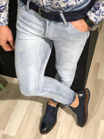 Load image into Gallery viewer, Heritage Ripped Blue Jeans-baagr.myshopify.com-Pants-BOJONI
