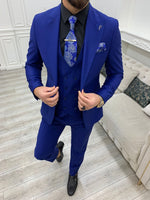 Load image into Gallery viewer, Bojoni Monte Sax Blue Slim Fit Suit
