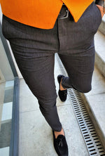Load image into Gallery viewer, Ardenza Black Slim Fit Cotton Pants-baagr.myshopify.com-Pants-BOJONI
