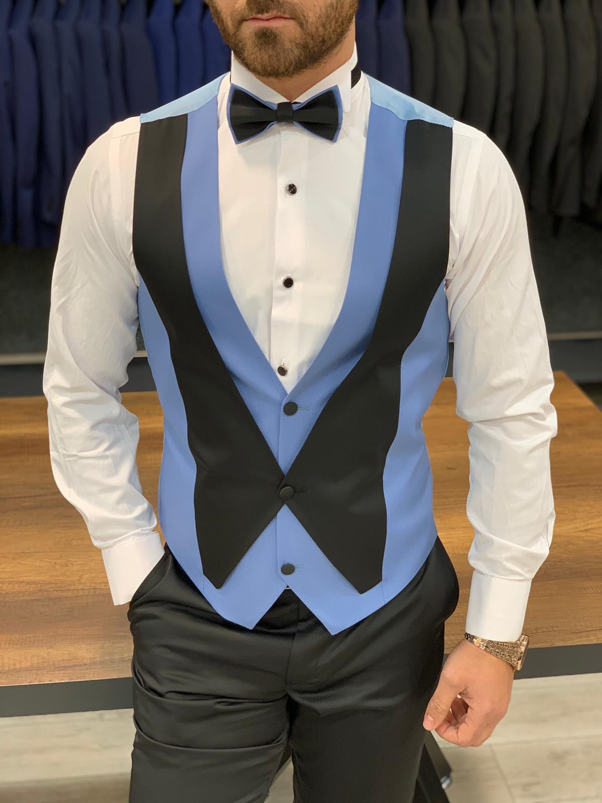 Forenzax Slim Fit Sky Blue Tuxedo-baagr.myshopify.com-1-BOJONI