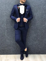 Load image into Gallery viewer, Napoli Blue Slim Fit Tuxedo-baagr.myshopify.com-1-BOJONI
