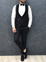 Load image into Gallery viewer, Nova Slim Fit Velvet Black Tuxedo-baagr.myshopify.com-1-BOJONI
