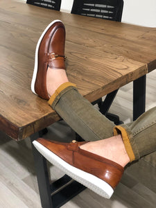 Buckle Detail Calf-Leather Shoes Tan-baagr.myshopify.com-shoes2-BOJONI