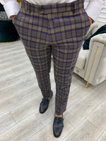 Load image into Gallery viewer, Vince Purple Slim Fit Double Breasted Plaid Suit-baagr.myshopify.com-1-BOJONI
