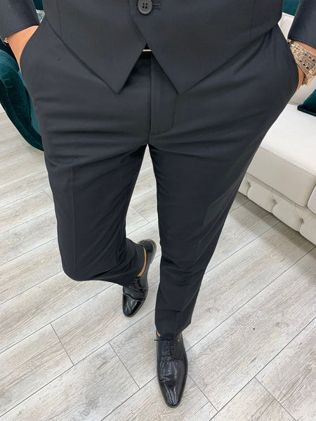 Forenzax Black Slim Fit Suit | BOJONI