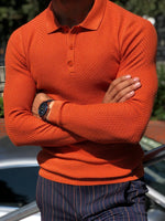 Load image into Gallery viewer, Slim-Fit Polo Sweater Tile-baagr.myshopify.com-sweatshirts-BOJONI
