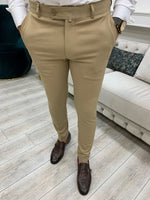 Load image into Gallery viewer, Serra Cream Slim Fit Pants-baagr.myshopify.com-Pants-BOJONI

