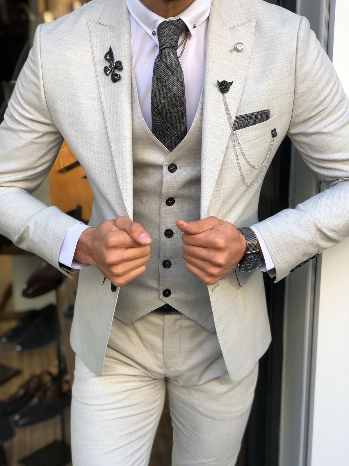 Marc Slim-Fit Suit Gray BOJONI | Vest