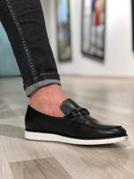 Load image into Gallery viewer, Buckle Detail Calf-Leather Shoes in Black-baagr.myshopify.com-shoes2-BOJONI
