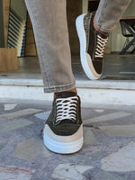 Load image into Gallery viewer, Forenzax Khaki High-Top Suede Sneakers-baagr.myshopify.com-shoes2-brabion

