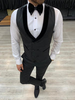Load image into Gallery viewer, Catani Velvet Black Slim Fit Tuxedo #2-baagr.myshopify.com-1-BOJONI
