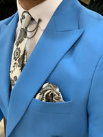 Load image into Gallery viewer, Crystal Double Breasted Ice Blue Suit-baagr.myshopify.com-1-BOJONI
