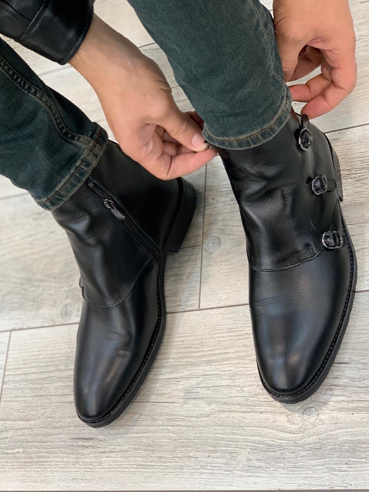 Baliko Leather Chelsea Boots Black | BOJONI