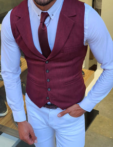 Bellingham Burgundy Slim Fit Vest-baagr.myshopify.com-suit-BOJONI