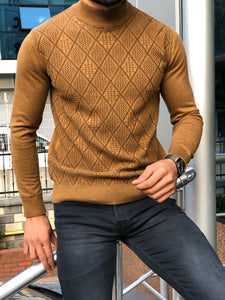 Slim-Fit Patterned Turtleneck Knitwear (3 Colors)-baagr.myshopify.com-sweatshirts-BOJONI