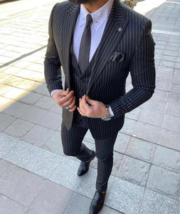 Fenichi Black Stripped Slim Fit Suit-baagr.myshopify.com-3-BOJONI