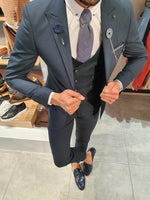 Load image into Gallery viewer, Olympia Dark Blue Slim Fit Suit-baagr.myshopify.com-suit-BOJONI
