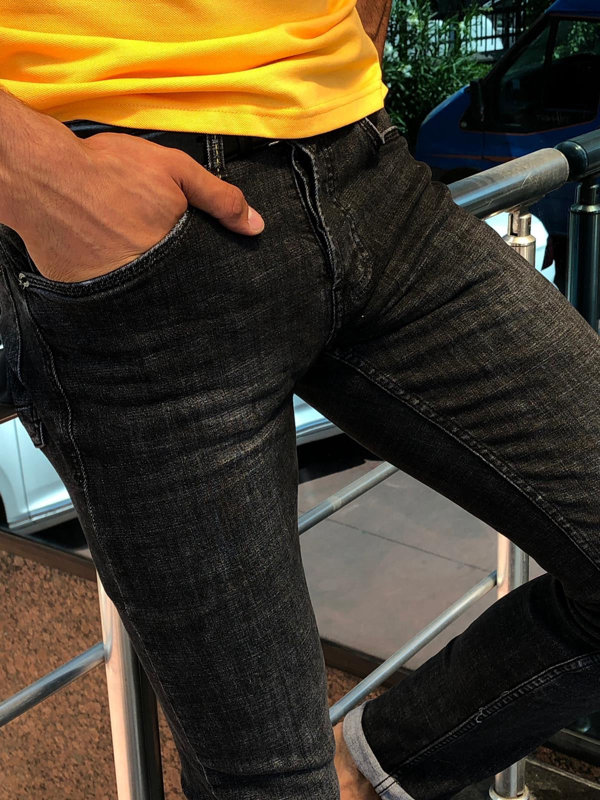 Gari Slim-Fit Jeans Black-baagr.myshopify.com-Pants-BOJONI