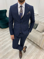 Load image into Gallery viewer, Bojoni Monte Navy Blue  Slim Fit Suit

