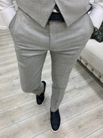 Load image into Gallery viewer, Argeli Dark Gray Plaid Slim Fit Suit-baagr.myshopify.com-1-BOJONI
