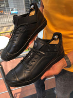 Load image into Gallery viewer, Ringging Detail Laced Sports Shoes Black-baagr.myshopify.com-shoes2-BOJONI
