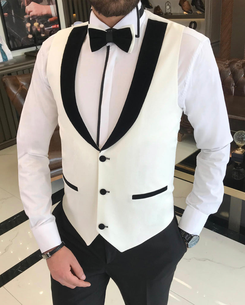 Bojoni Dayton Slim Fit Royal White Tuxedo BOJONI