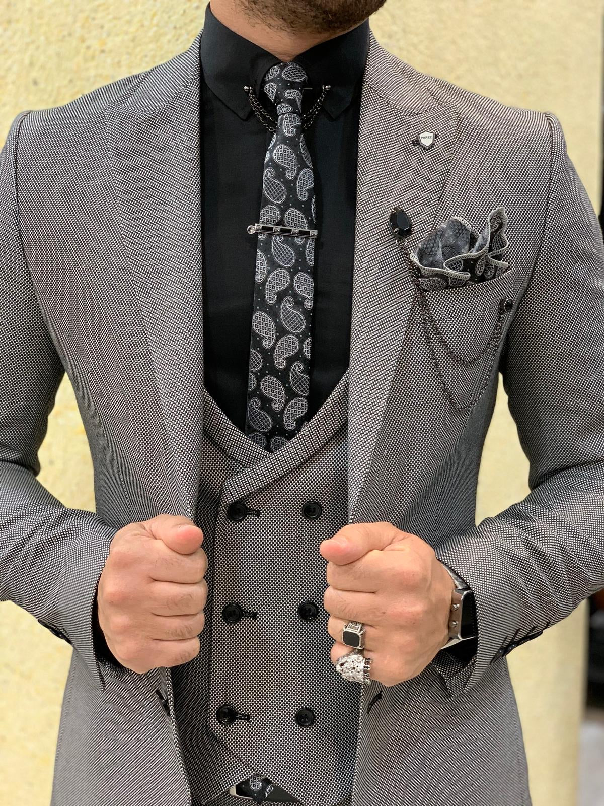 Verona Gray Slim Fit Wool Suit-baagr.myshopify.com-1-BOJONI