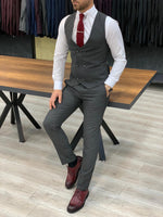 Load image into Gallery viewer, Rocca Gray Slim Fit Pinstripe Suit-baagr.myshopify.com-1-BOJONI
