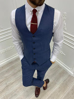 Load image into Gallery viewer, Casatani Blue Slim Fit Plaid Suit-baagr.myshopify.com-1-BOJONI
