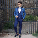 Load image into Gallery viewer, Slim-Fit Tuxedo in Blue-baagr.myshopify.com-suit-BOJONI
