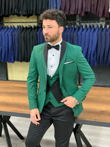 Forenza Royal Slim Fit Green Tuxedo-baagr.myshopify.com-1-BOJONI