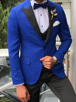 Load image into Gallery viewer, Mark Slim-Fit Tuxedo Vest Sax-baagr.myshopify.com-suit-BOJONI
