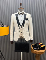 Load image into Gallery viewer, Bojoni Tommy Slim Fit White Tuxedo
