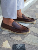 Load image into Gallery viewer, Salerno Brown Slip-On Loafers-baagr.myshopify.com-shoes2-brabion
