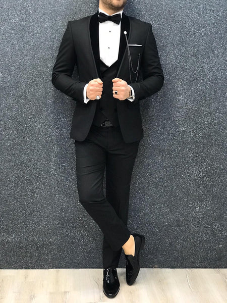 Napoli Black Slim Fit Tuxedo | BOJONI