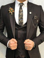 Load image into Gallery viewer, Olympia Brown Slim Fit  Suit-baagr.myshopify.com-1-BOJONI

