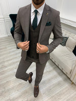 Load image into Gallery viewer, Bojoni Dayton Coffee-Brown Slim Fit Suit

