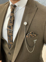 Load image into Gallery viewer, Kan Brown Slim Fit Wool Suit-baagr.myshopify.com-1-BOJONI
