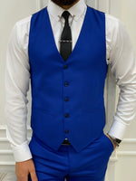 Load image into Gallery viewer, Lambrusco Blue Slim Fit Peak Lapel Striped Suit-baagr.myshopify.com-1-BOJONI
