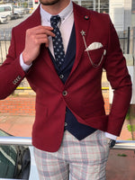 Load image into Gallery viewer, Fendis Slim-Fit Suit Vest Red-baagr.myshopify.com-suit-BOJONI
