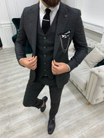 Load image into Gallery viewer, Vince Gray Slim Fit Plaid Suit-baagr.myshopify.com-1-BOJONI

