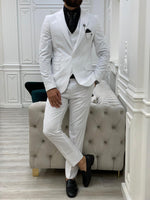 Load image into Gallery viewer, Vince White Slim Fit Peak Lapel Suit-baagr.myshopify.com-1-BOJONI
