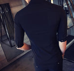 Load image into Gallery viewer, Slim-Fit Vest Shirt (2 Colors)-baagr.myshopify.com-Shirt-BOJONI
