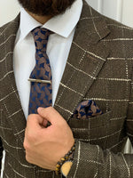 Load image into Gallery viewer, Serra Brown Slim Fit Plaid Suit-baagr.myshopify.com-1-BOJONI
