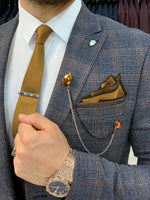 Load image into Gallery viewer, Concord Gray Slim Fit Plaid Check Suit-baagr.myshopify.com-1-BOJONI
