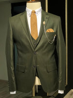 Load image into Gallery viewer, Pinkos Slim-Fit Pattered Suit Vest Khaki-baagr.myshopify.com-suit-BOJONI
